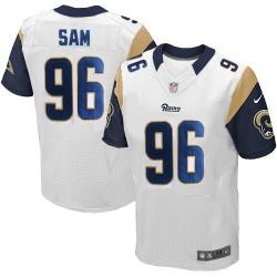[Elite] Sam St. Louis Football Team Jersey -St. Louis #96 Michael Sam Jersey (White)