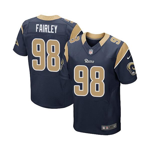 [Elite] Fairley St. Louis Football Team Jersey -St. Louis #98 Nick Fairley Jersey (Blue)