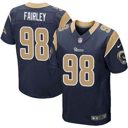[Elite] Fairley St. Louis Football Team Jersey -St. Louis #98 Nick Fairley Jersey (Blue)