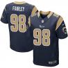 [Elite] Fairley St. Louis Football Team Jersey -St. Louis #98 Nick Fairley Jersey (Blue)