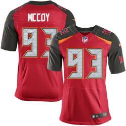 [Elite] McCoy Tampa Bay Football Team Jersey -Tampa Bay #93 Gerald McCoy Jersey (Red, new)