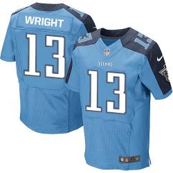 [Elite] Wright Tennessee Football Team Jersey -Tennessee #13 Kendall Wright Jersey (Light Blue)