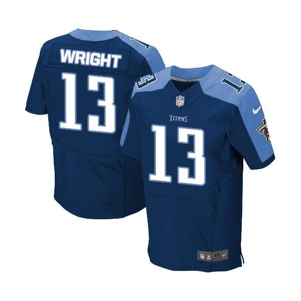 [Elite] Wright Tennessee Football Team Jersey -Tennessee #13 Kendall Wright Jersey (Navy Blue)