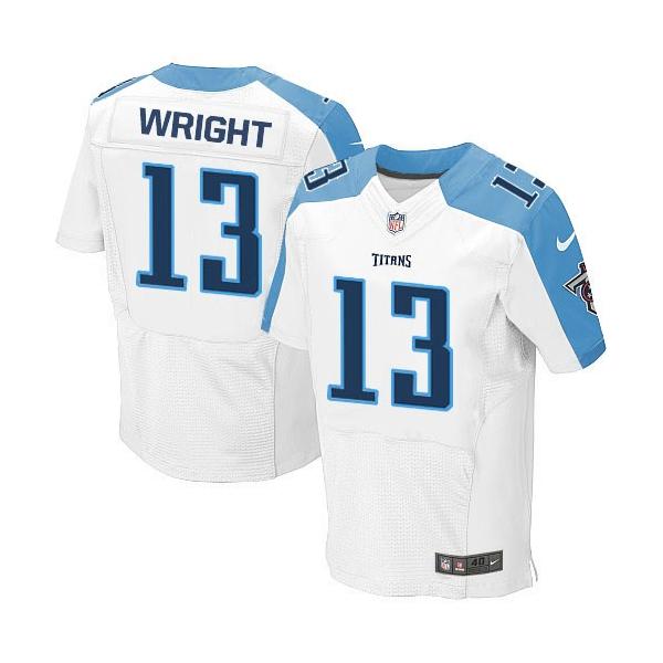 [Elite] Wright Tennessee Football Team Jersey -Tennessee #13 Kendall Wright Jersey (White)