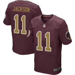 [Elite] Jackson Washington Football Team Jersey -Washington #11 DeSean Jackson Jersey (Red, gold number)