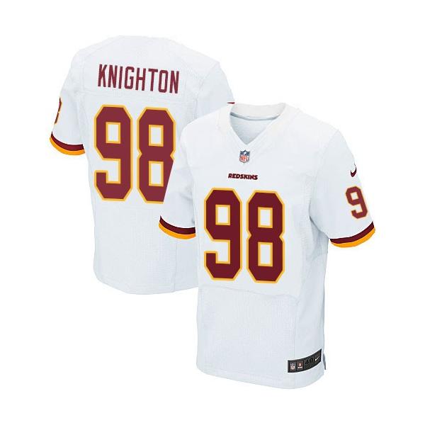 [Elite] Knighton Washington Football Team Jersey -Washington #98 Terrance Knighton Jersey (White)