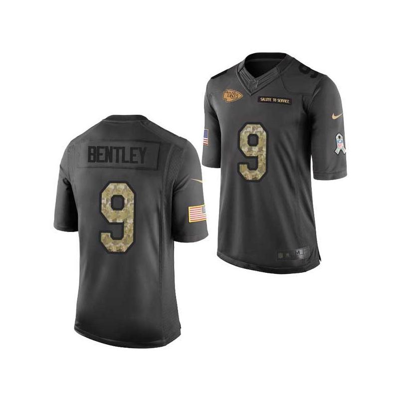[Mens/Womens/Youth]Bentley Kansas City Football Team Jerseys -Kansas City #9 Scott Bentley Salute To Service Jersey