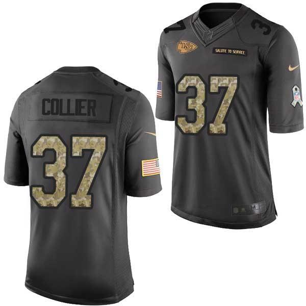 [Mens/Womens/Youth]Collier Kansas City Football Team Jerseys -Kansas City #37 Tim Collier Salute To Service Jersey