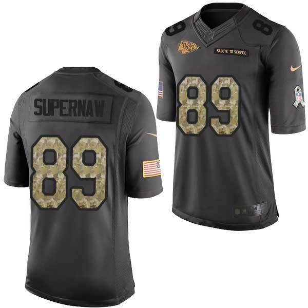 [Mens/Womens/Youth]Supernaw Kansas City Football Team Jerseys -Kansas City #89 Phillip Supernaw Salute To Service Jersey