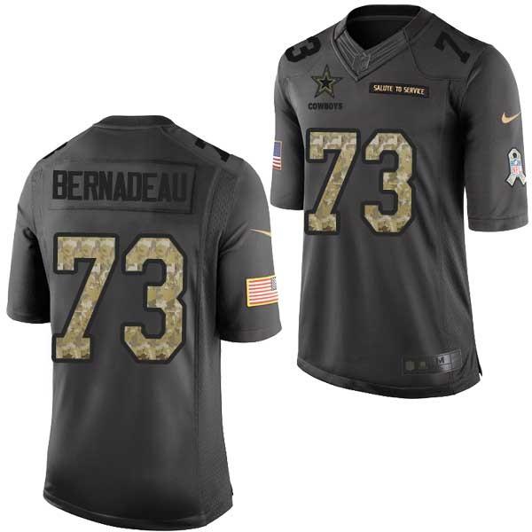 [Mens/Womens/Youth]Bernadeau Dallas Football Team Jerseys -Dallas #73 Mackenzy Bernadeau Salute To Service Jersey