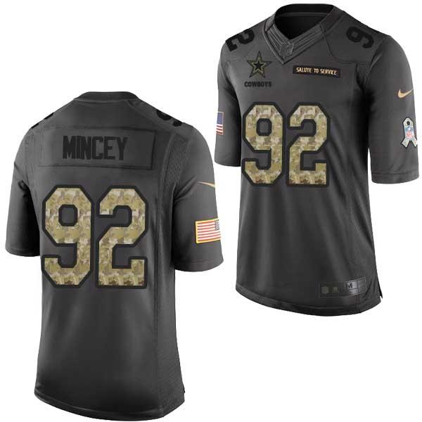 [Mens/Womens/Youth]Mincey Dallas Football Team Jerseys -Dallas #92 Jeremy Mincey Salute To Service Jersey