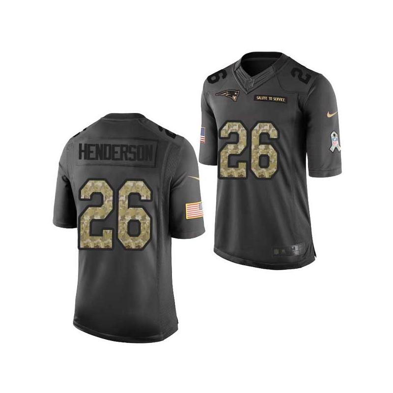 [Mens/Womens/Youth]Henderson New England Football Team Jerseys -New England #26 Jerome Henderson Salute To Service Jersey