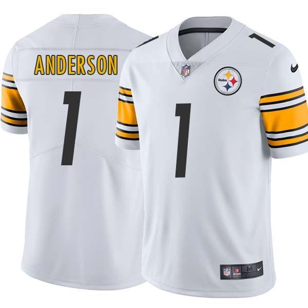 White Mens Womens Youth Gary Anderson Steelers #1 Stitched American Football Jersey