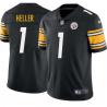 Black Mens Womens Youth Warren Heller Steelers #1 Stitched American Football Jersey