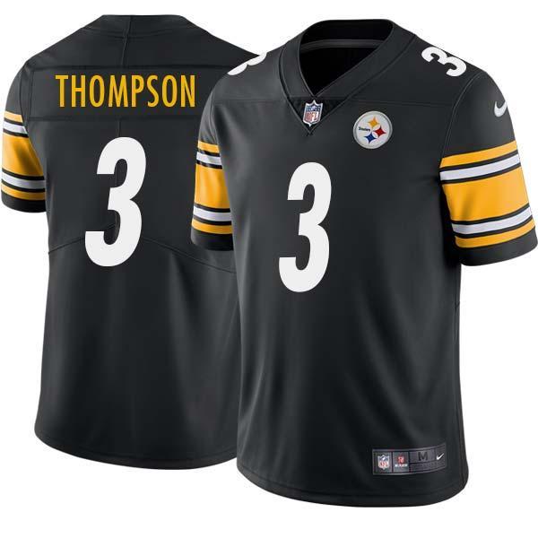 Black Mens Womens Youth Tommy Thompson Steelers #3 Stitched American Football Jersey