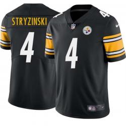 Black Mens Womens Youth Dan Stryzinski Steelers #4 Stitched American Football Jersey
