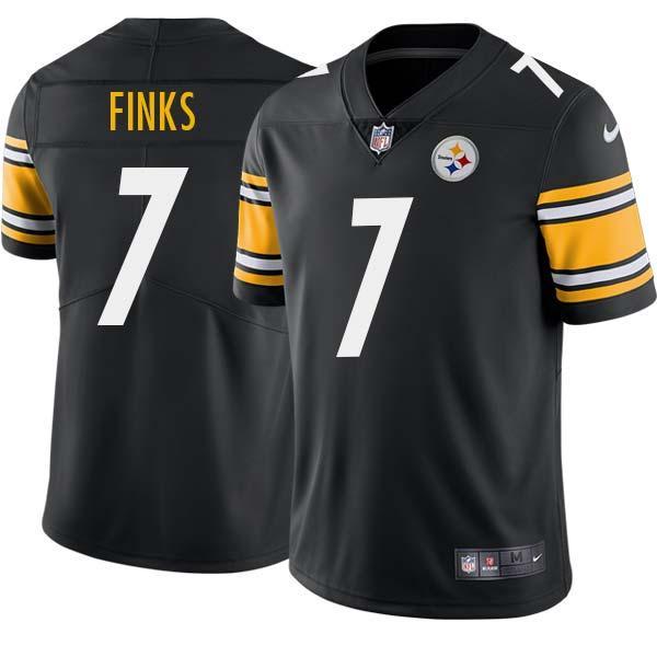 Black Mens Womens Youth Jim Finks Steelers #7 Stitched American Football Jersey