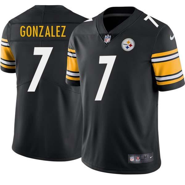 Black Mens Womens Youth Pete Gonzalez Steelers #7 Stitched American Football Jersey
