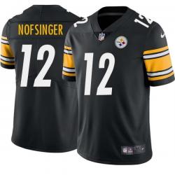 Black Mens Womens Youth Terry Nofsinger Steelers #12 Stitched American Football Jersey