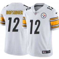 White Mens Womens Youth Terry Nofsinger Steelers #12 Stitched American Football Jersey