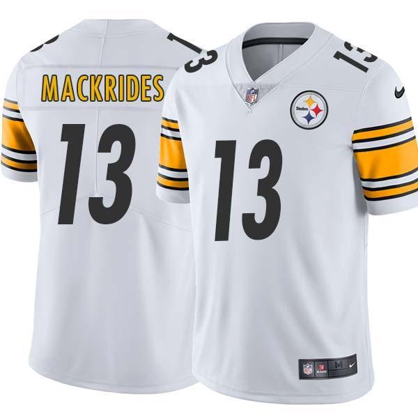 White Mens Womens Youth Bill Mackrides Steelers #13 Stitched American Football Jersey