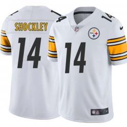 White Mens Womens Youth Bill Shockley Steelers #14 Stitched American Football Jersey
