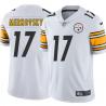 White Mens Womens Youth Elmer Merkovsky Steelers #17 Stitched American Football Jersey