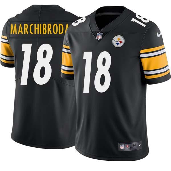 Black Mens Womens Youth Ted Marchibroda Steelers #18 Stitched American Football Jersey