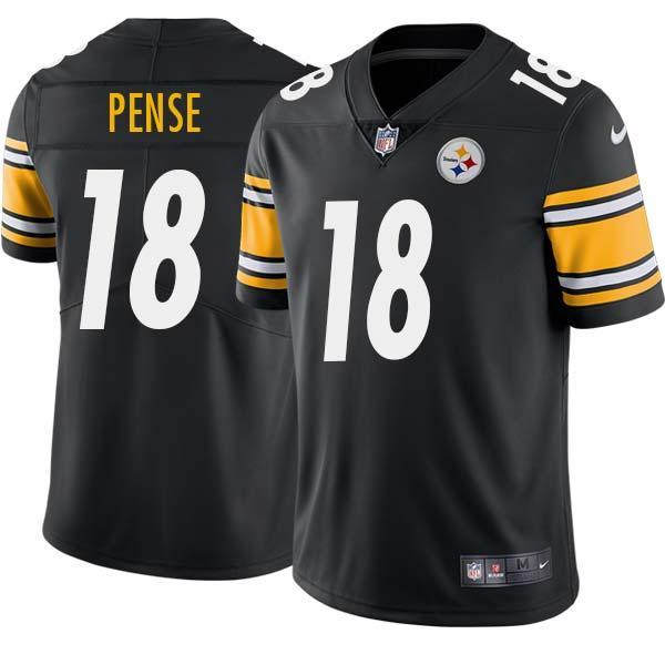 Black Mens Womens Youth Leon Pense Steelers #18 Stitched American Football Jersey