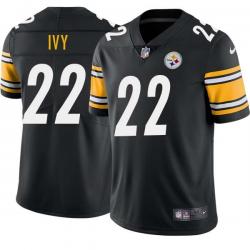 Black Mens Womens Youth Pop Ivy Steelers #22 Stitched American Football Jersey