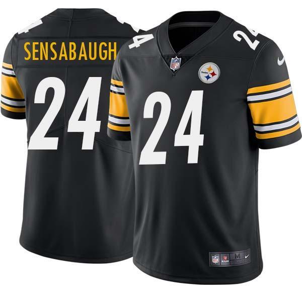 Black Mens Womens Youth Coty Sensabaugh Steelers #24 Stitched American Football Jersey