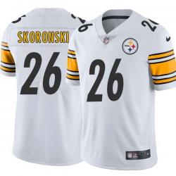 White Mens Womens Youth Ed Skoronski Steelers #26 Stitched American Football Jersey