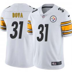 White Mens Womens Youth Tony Bova Steelers #31 Stitched American Football Jersey