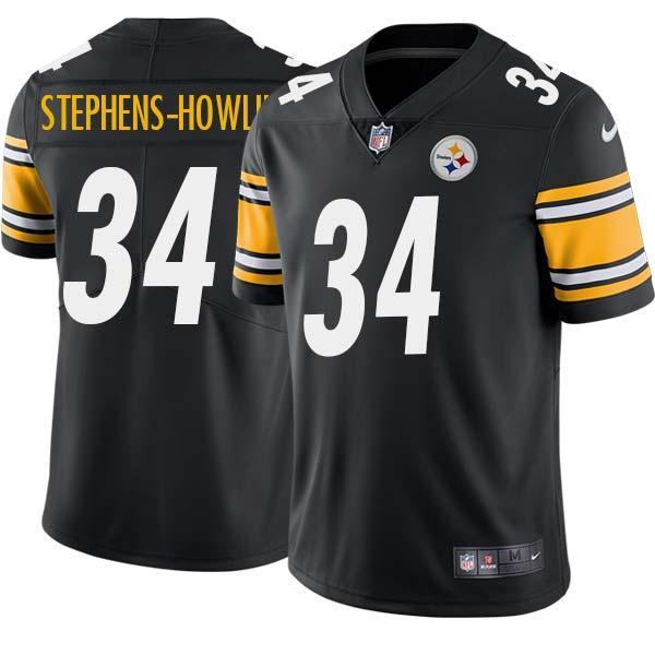 Black Mens Womens Youth LaRod Stephens-Howling Steelers #34 Stitched American Football Jersey