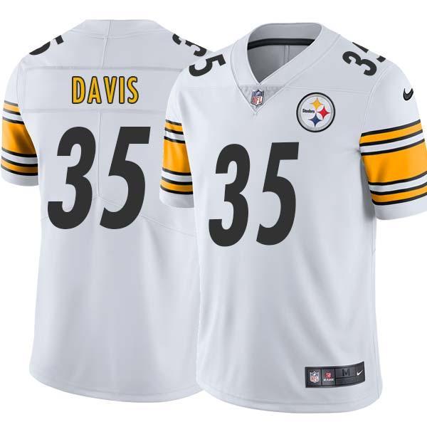 White Mens Womens Youth Steve Davis Steelers #35 Stitched American Football Jersey