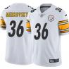 White Mens Womens Youth Elmer Merkovsky Steelers #36 Stitched American Football Jersey