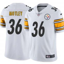 White Mens Womens Youth Marion Motley Steelers #36 Stitched American Football Jersey