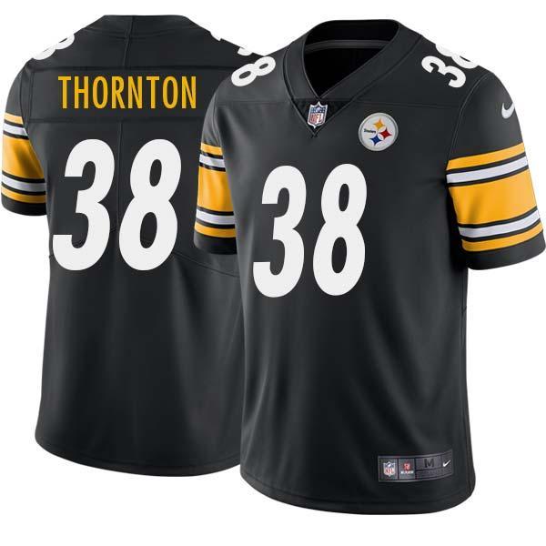 Black Mens Womens Youth Sidney Thornton Steelers #38 Stitched American Football Jersey