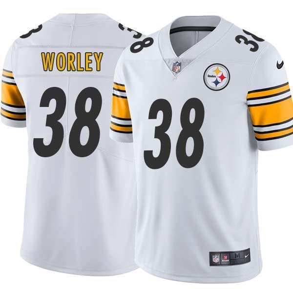 White Mens Womens Youth Tim Worley Steelers #38 Stitched American Football Jersey