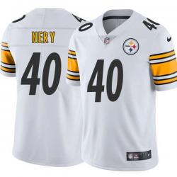 White Mens Womens Youth Carl Nery Steelers #40 Stitched American Football Jersey
