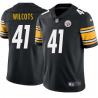 Black Mens Womens Youth Solomon Wilcots Steelers #41 Stitched American Football Jersey