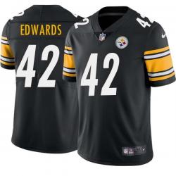 Black Mens Womens Youth Dave Edwards Steelers #42 Stitched American Football Jersey