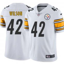 White Mens Womens Youth Billy Wilson Steelers #42 Stitched American Football Jersey