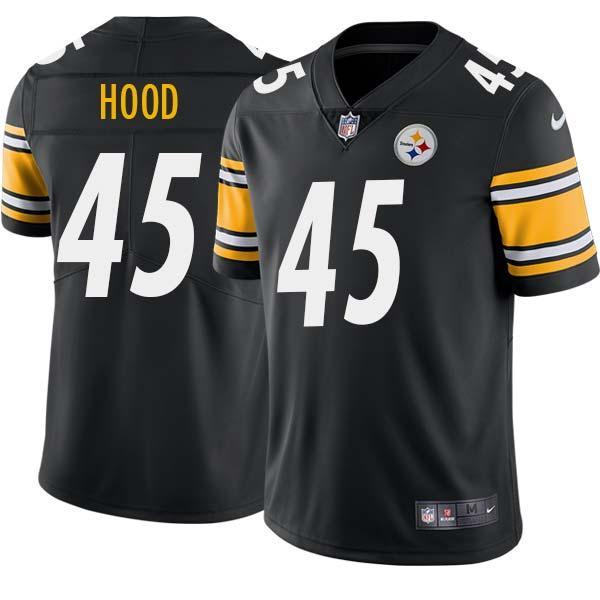 Black Mens Womens Youth Frank Hood Steelers #45 Stitched American Football Jersey