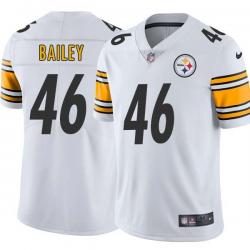 White Mens Womens Youth Patrick Bailey Steelers #46 Stitched American Football Jersey