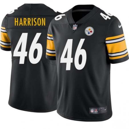 Black Mens Womens Youth Reggie Harrison Steelers #46 Stitched American Football Jersey