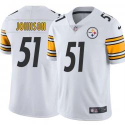 White Mens Womens Youth Buddy Johnson Steelers #51 Stitched American Football Jersey