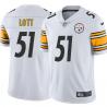 White Mens Womens Youth John Lott Steelers #51 Stitched American Football Jersey