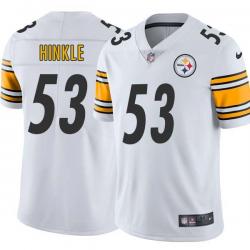 White Mens Womens Youth Bryan Hinkle Steelers #53 Stitched American Football Jersey