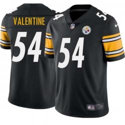 Black Mens Womens Youth Zack Valentine Steelers #54 Stitched American Football Jersey